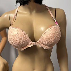 NWOT Pink By Victoria Secret Date Racetrack Bra S36B